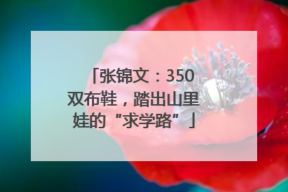 张锦文：350双布鞋，踏出山里娃的“求学路”