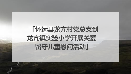 怀远县龙亢村党总支到龙亢镇实验小学开展关爱留守儿童慰问活动