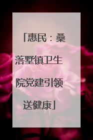惠民：桑落墅镇卫生院党建引领送健康