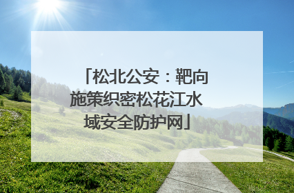 松北公安：靶向施策织密松花江水域安全防护网