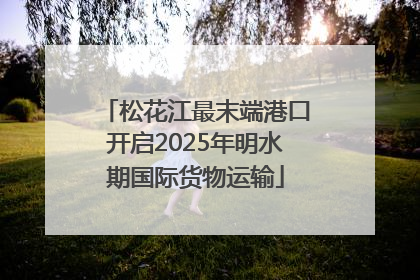 松花江最末端港口开启2025年明水期国际货物运输