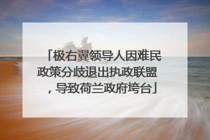 极右翼领导人因难民政策分歧退出执政联盟，导致荷兰政府垮台