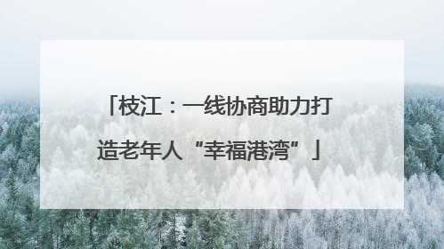 枝江：一线协商助力打造老年人“幸福港湾”