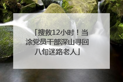 搜救12小时！当涂党员干部深山寻回八旬迷路老人