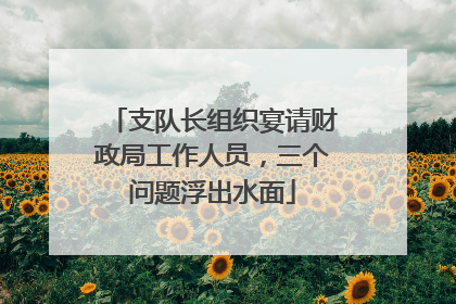 支队长组织宴请财政局工作人员，三个问题浮出水面
