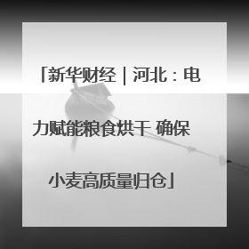 新华财经｜河北：电力赋能粮食烘干 确保小麦高质量归仓