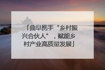 曲阜携手“乡村振兴合伙人”，赋能乡村产业高质量发展