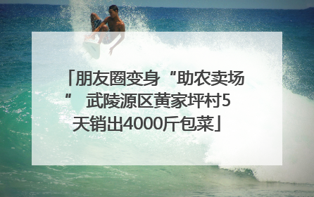 朋友圈变身“助农卖场” 武陵源区黄家坪村5天销出4000斤包菜