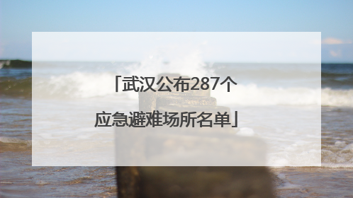 武汉公布287个应急避难场所名单