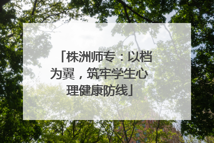 株洲师专：以档为翼，筑牢学生心理健康防线
