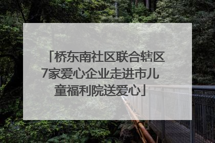 桥东南社区联合辖区7家爱心企业走进市儿童福利院送爱心