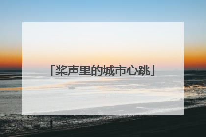 桨声里的城市心跳