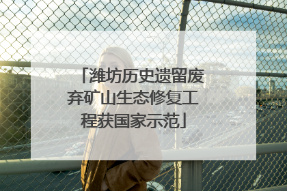 潍坊历史遗留废弃矿山生态修复工程获国家示范