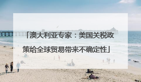澳大利亚专家：美国关税政策给全球贸易带来不确定性