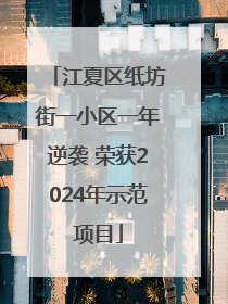 江夏区纸坊街一小区一年逆袭 荣获2024年示范项目