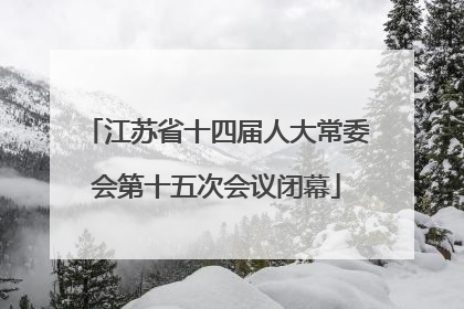 江苏省十四届人大常委会第十五次会议闭幕