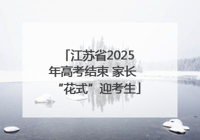 江苏省2025年高考结束 家长“花式”迎考生