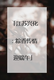 江苏兴化：粽香传情迎端午
