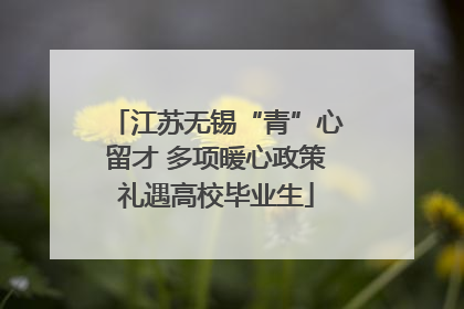 江苏无锡“青”心留才 多项暖心政策礼遇高校毕业生