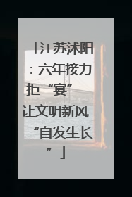 江苏沭阳：六年接力拒“宴” 让文明新风“自发生长”
