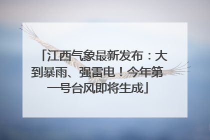 江西气象最新发布：大到暴雨、强雷电！今年第一号台风即将生成