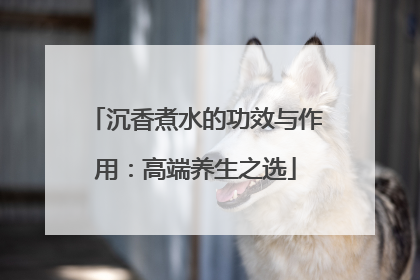 沉香煮水的功效与作用：高端养生之选