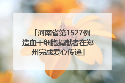 河南省第1527例造血干细胞捐献者在郑州完成爱心传递