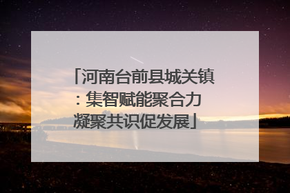河南台前县城关镇：集智赋能聚合力 凝聚共识促发展