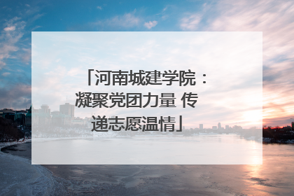 河南城建学院：凝聚党团力量 传递志愿温情