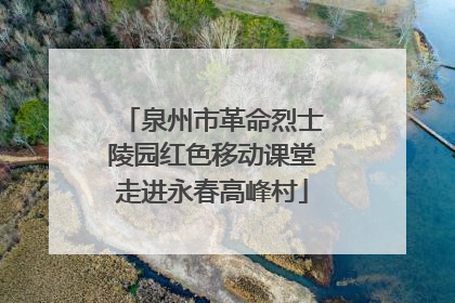泉州市革命烈士陵园红色移动课堂走进永春高峰村