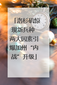 洛杉矶惊现新兵种 两大因素引爆加州“内战”升级
