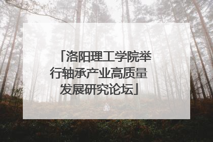 洛阳理工学院举行轴承产业高质量发展研究论坛