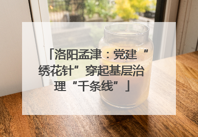 洛阳孟津：党建“绣花针”穿起基层治理“千条线”