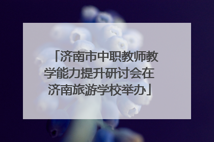 济南市中职教师教学能力提升研讨会在济南旅游学校举办