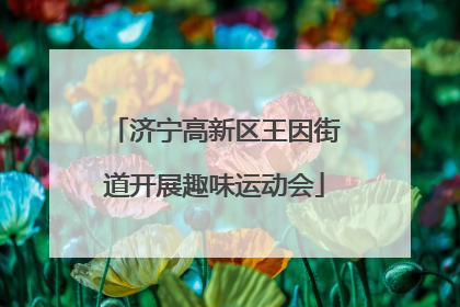 济宁高新区王因街道开展趣味运动会