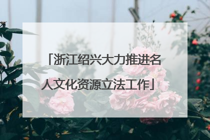 浙江绍兴大力推进名人文化资源立法工作