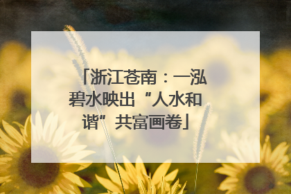 浙江苍南：一泓碧水映出“人水和谐”共富画卷