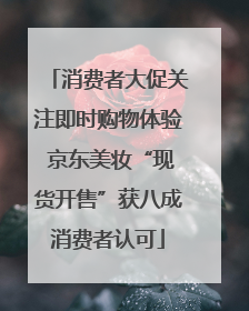 消费者大促关注即时购物体验 京东美妆“现货开售”获八成消费者认可