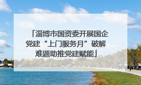 淄博市国资委开展国企党建“上门服务月”破解难题助推党建赋能