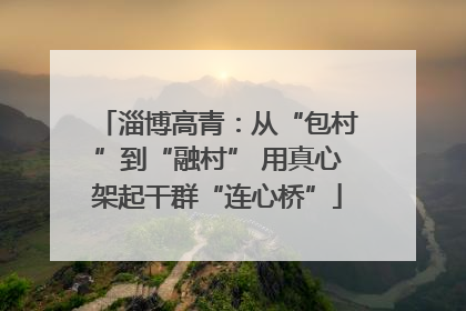 淄博高青：从“包村”到“融村” 用真心架起干群“连心桥”