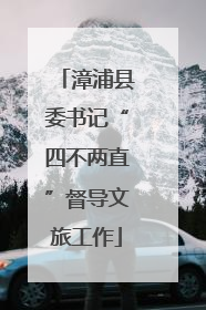 漳浦县委书记“四不两直”督导文旅工作