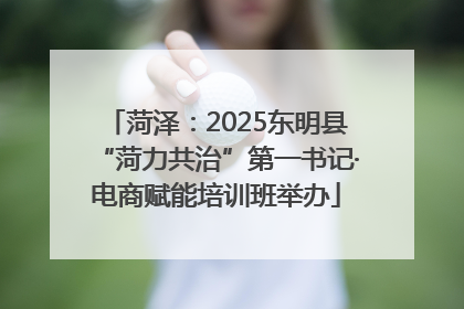 菏泽：2025东明县“菏力共治”第一书记·电商赋能培训班举办