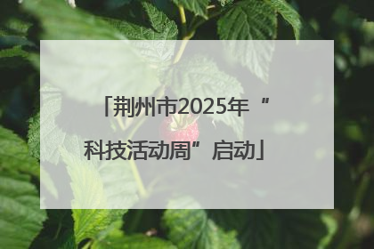 荆州市2025年“科技活动周”启动