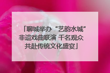 聊城举办“艺韵水城”非遗戏曲联演 千名观众共赴传统文化盛宴