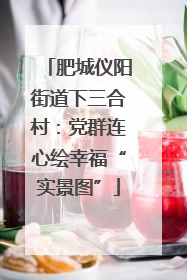 肥城仪阳街道下三合村：党群连心绘幸福“实景图”