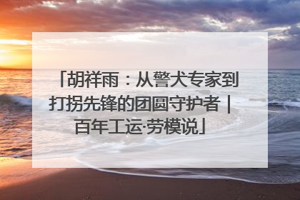 胡祥雨：从警犬专家到打拐先锋的团圆守护者｜百年工运·劳模说