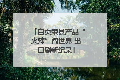 自贡荣县产品“火辣”闯世界 出口刷新纪录