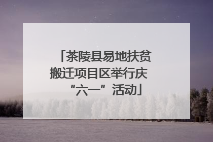茶陵县易地扶贫搬迁项目区举行庆“六一”活动
