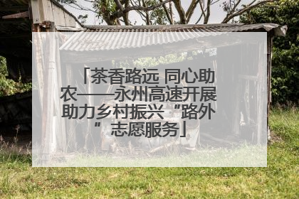 茶香路远 同心助农——永州高速开展助力乡村振兴“路外”志愿服务