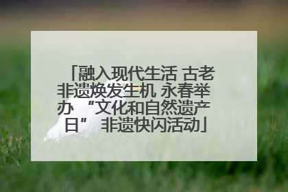 融入现代生活 古老非遗焕发生机 永春举办 “文化和自然遗产日” 非遗快闪活动
